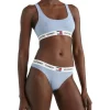 Best Sale ✔️ Tommy Hilfiger Organic Cotton Blend Waistband 👙 Bikini In Blue 🎉