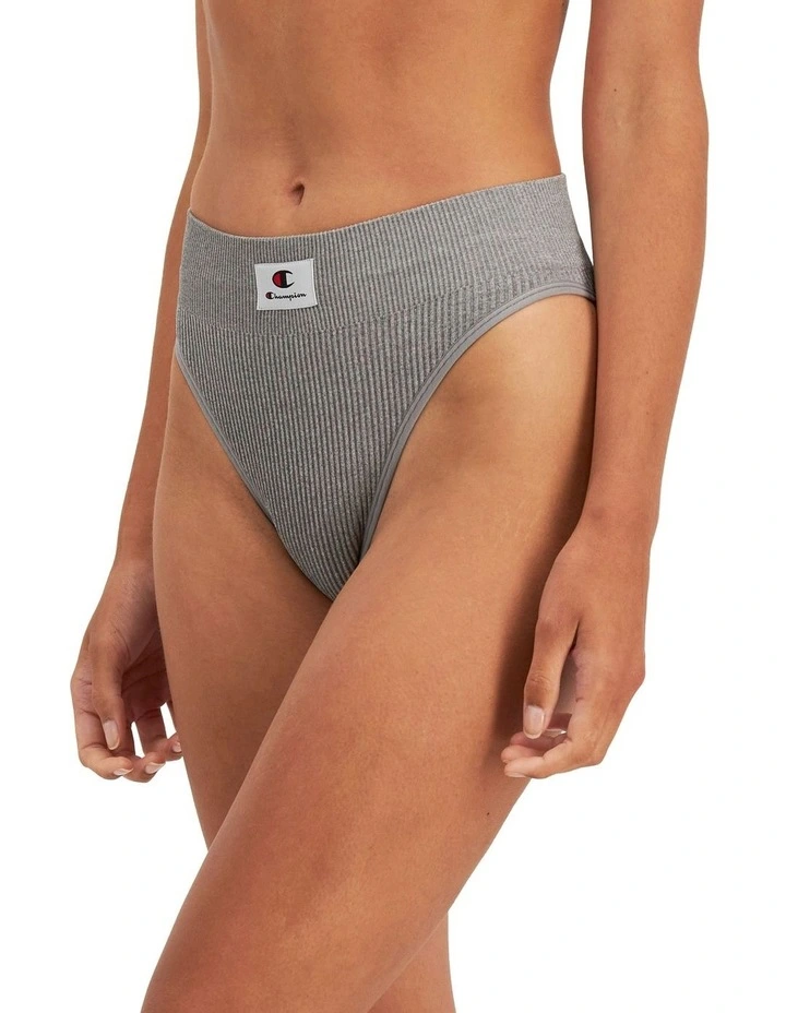 Hot Sale βοΈ Champion Seamfree Rib High π Bikini Brief Oxford Heather π - Image 2