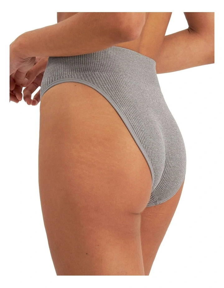 Hot Sale βοΈ Champion Seamfree Rib High π Bikini Brief Oxford Heather π - Image 3