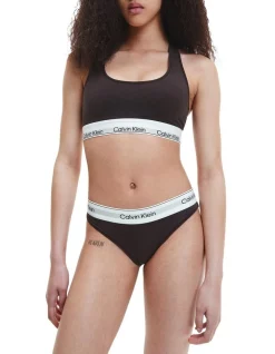 Promo 🛒 Calvin Klein Modern Cotton Naturals 👙 Bikini Brief In Dark Brown 😍