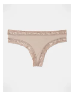 Cheapest 🎁 Soho Smooth With Lace G-String In Beige 🌟