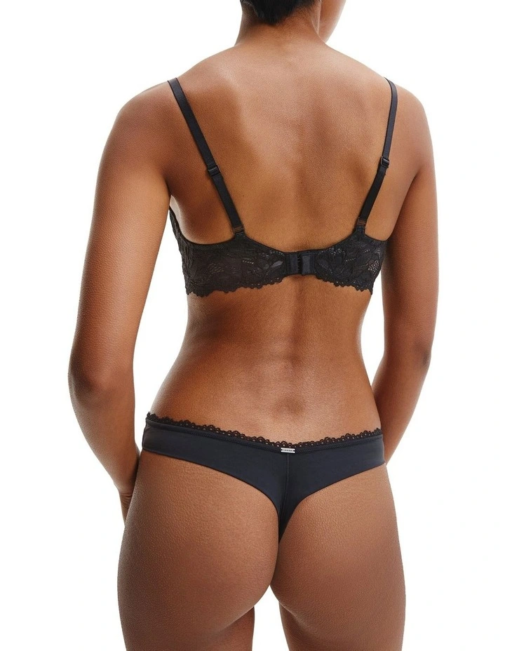 Best reviews of π― Calvin Klein Seductive Comfort Lotus Floral Thong Brief In Black π - Image 2