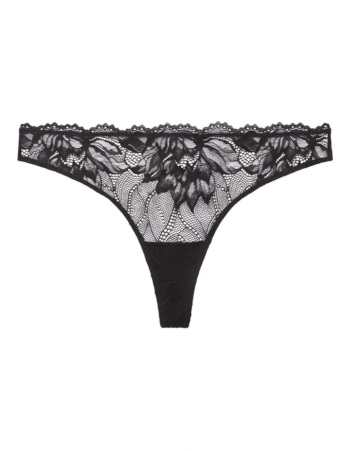 Best reviews of π― Calvin Klein Seductive Comfort Lotus Floral Thong Brief In Black π - Image 4