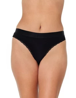 Buy ✨ Bendon Cotton Logo Thong In Black 🔥