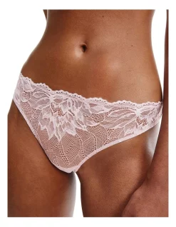 Best Sale 🎁 Calvin Klein Seductive Comfort Lotus Floral Thong In Pink 🎁