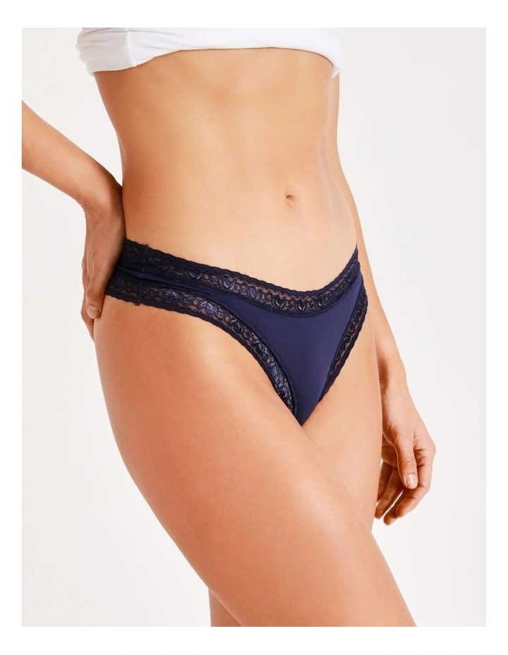 Flash Sale π Soho Smooth Lace G-String In Navy π - Image 3