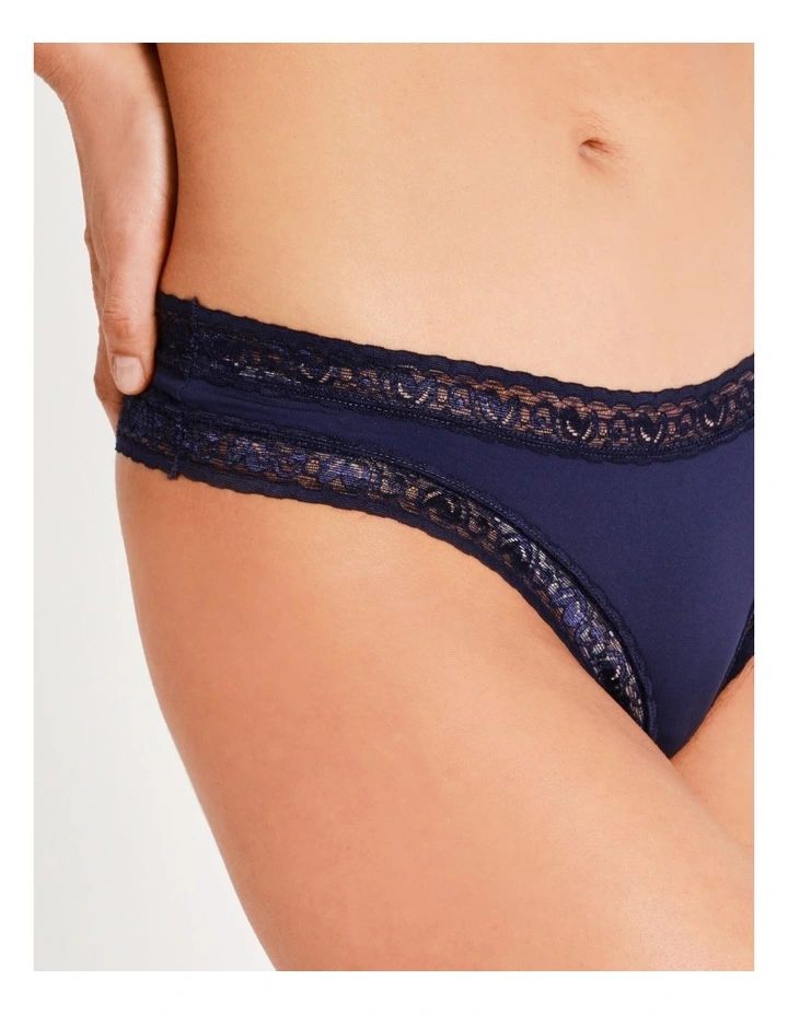 Flash Sale π Soho Smooth Lace G-String In Navy π - Image 4