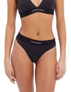 Cheap π Calvin Klein Embossed Icon Cotton Thong Brief In Black π