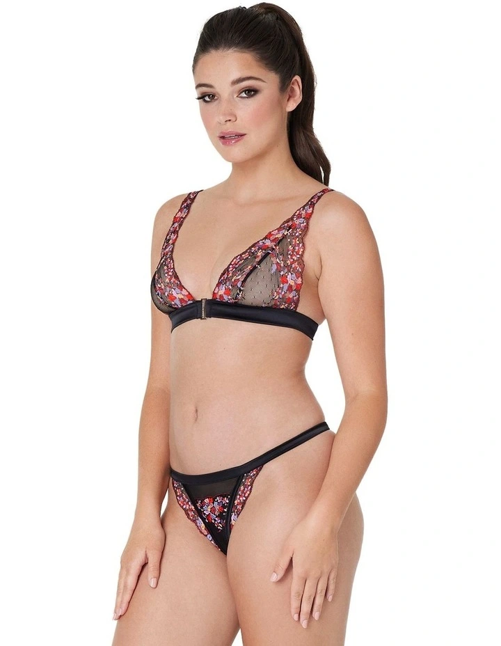 Cheap β Pleasure State Botanica Thong In Floral Print/Black π - Image 2