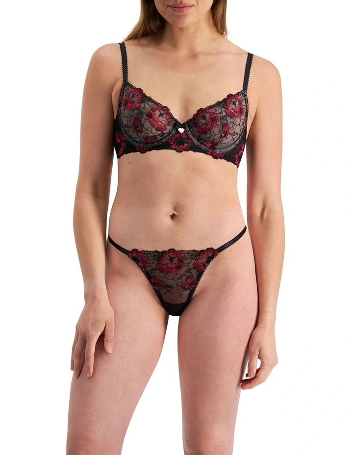 Hot Sale π₯° Temple Luxe Elodie Red Floral V-String π - Image 4