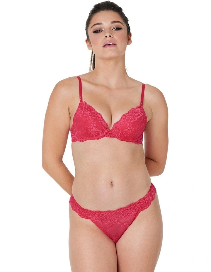 New π Pleasure State Lace Thong In Raspberry π₯