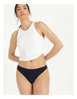 Discount 𧨠Soho Organic Cotton G-String In Navy π₯°