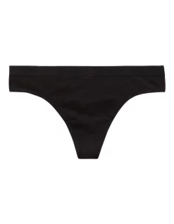 Cheapest 🌟 Aerie Cotton Elastic Thong Underwear In Black 💯