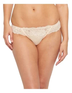 Promo 😉 Temple Luxe Lace G-String Brief Beige 🔔