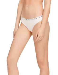 New π₯° Tommy Hilfiger Logo Cotton Thong Brief In Light Pink π