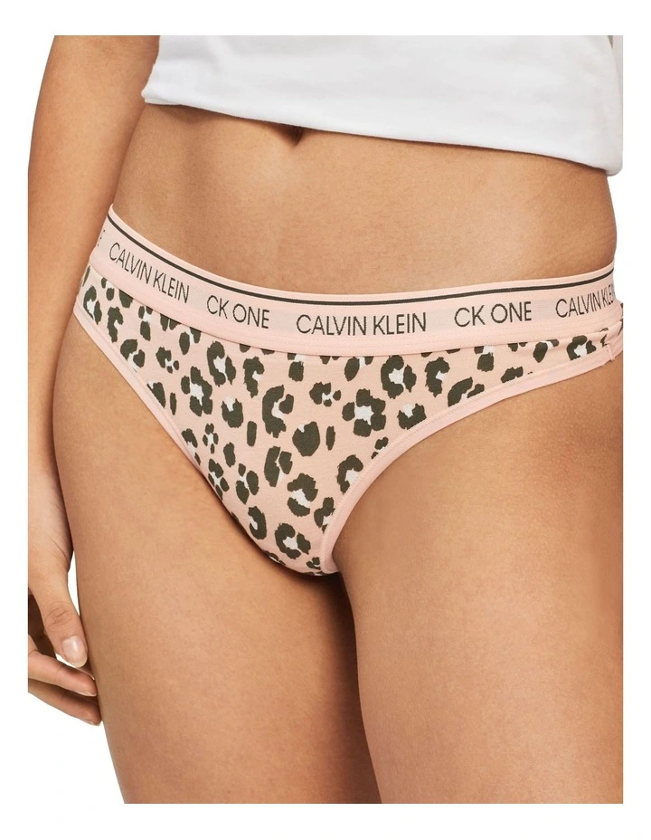 Buy π Calvin Klein Ck One Cotton Thong Brief In Peach Melba π - Image 3