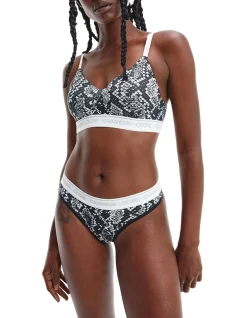 Promo β Calvin Klein Ck One Cotton Thong In Rattlesnake Black β