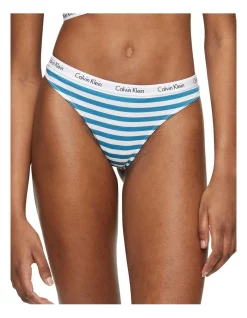 Best reviews of 🔥 Calvin Klein Carousel Rainer Stripe Tapestry Teal Thong ✔️