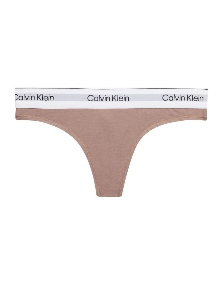 Brand new π₯ Calvin Klein Modern Cotton Naturals Thong Brief In Taupe β€οΈ - Image 4