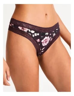 Best Sale ⌛ Soho Smooth With Lace G-String In Aubergine 💯