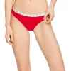 Outlet 😍 Tommy Hilfiger Logo Cotton Thong Brief In Red 😍