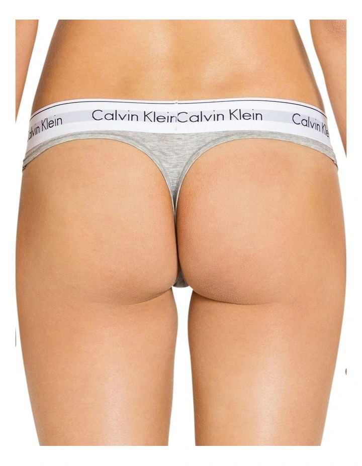 Discount π Calvin Klein Modern Cotton Thong In Grey Heather π - Image 2