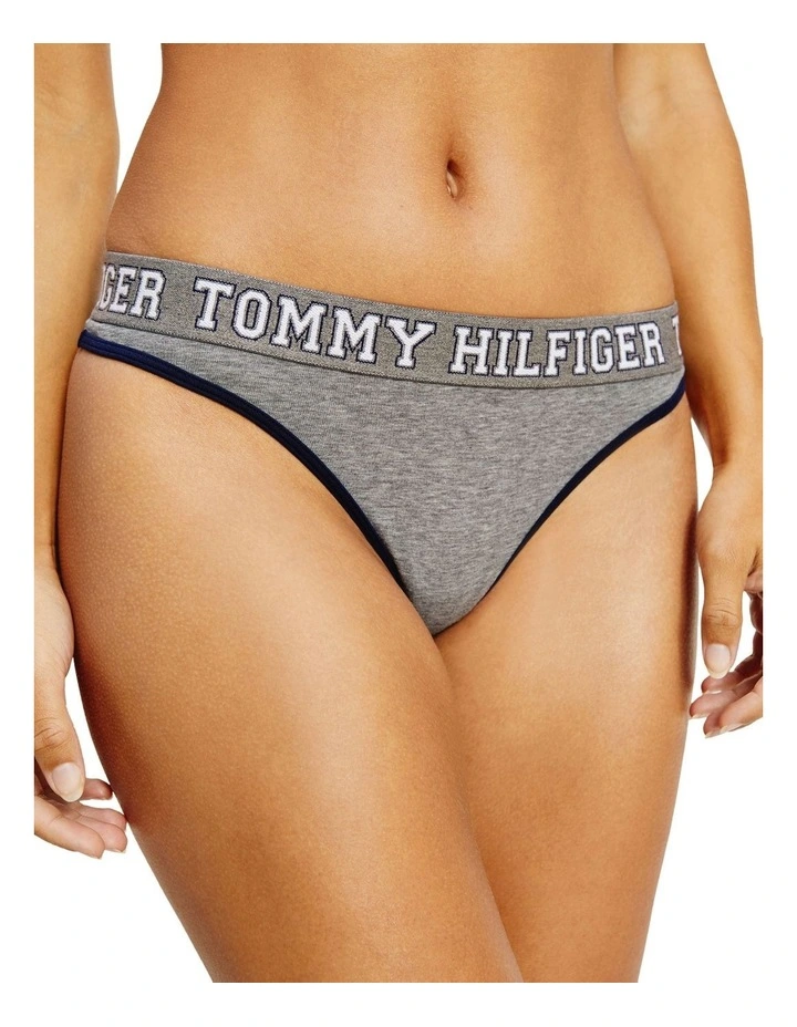 Coupon β Tommy Hilfiger Varsity Thong Brief Medium InGrey Heather π