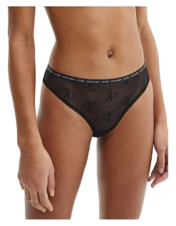 Flash Sale 🥰 Calvin Klein Ck One Logo Lace 👙 Bikini Black ⭐