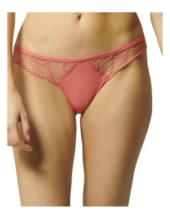 Flash Sale 🥰 Simone Perele Reflet Tanga Thong Brief In Papaya 😍