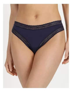 New 🛒 Soho Smooth Lace G-String Brief In Navy 😉