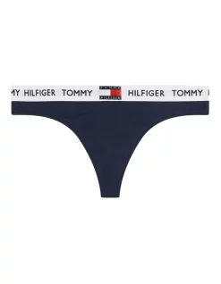 Best reviews of ❤️ Tommy Hilfiger Logo Organic Cotton Thong Brief In Navy 😀