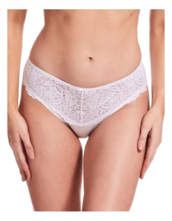 Budget 🧨 Kayser Lace Stretch Cotton Hicut Brief White 😉