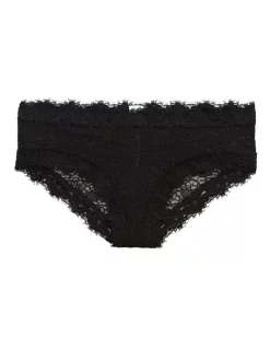 Discount 🛒 Aerie Eyelash Lace Cheeky Underwear In Black ✔️