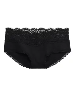 Top 10 🌟 Aerie Cotton Eyelash Lace Boybrief Underwear In Black 😉