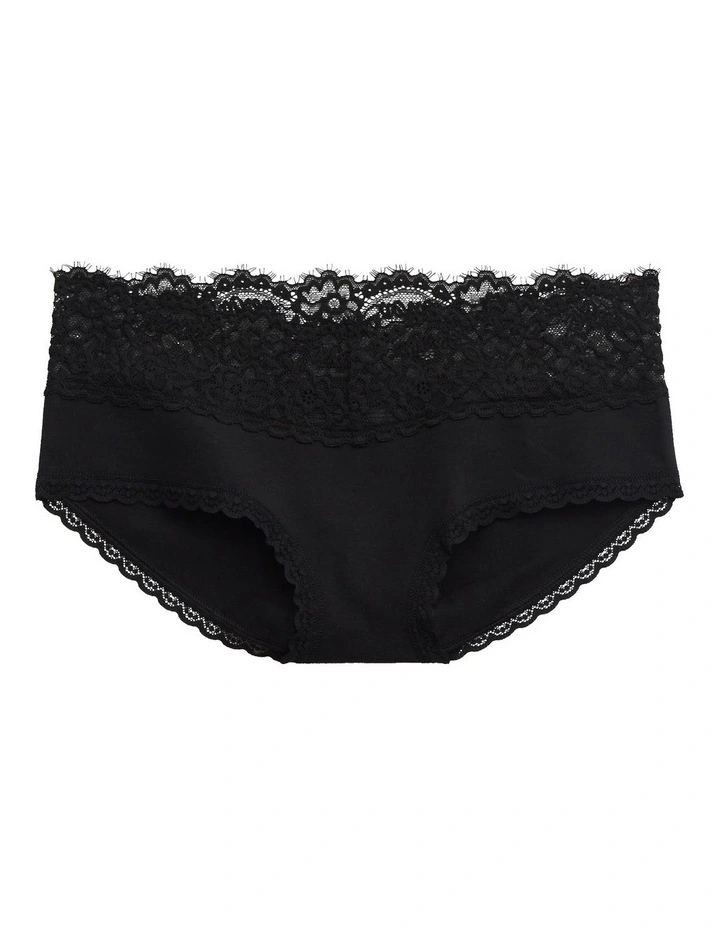 Top 10 π Aerie Cotton Eyelash Lace Boybrief Underwear In Black π