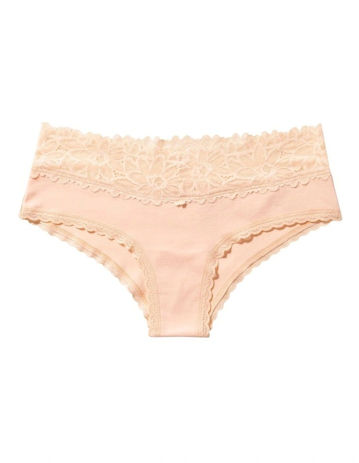 Best Sale π Aerie Cotton Sunkissed Lace Cheeky Underwear In Apricot π