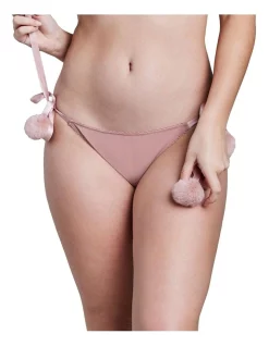 Budget 😍 Pleasure State Pom Pom 👙 Bikini In Nude Pink 🎉