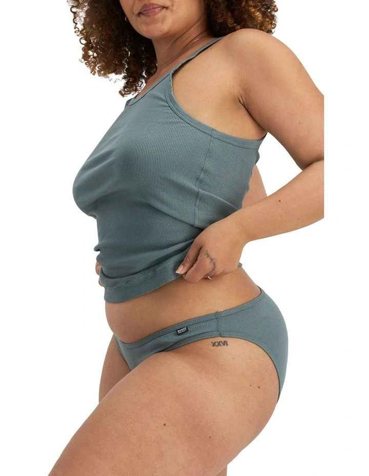 Outlet π Bonds Organics Ribbed π Bikini Brief In Green 𧨠- Image 5