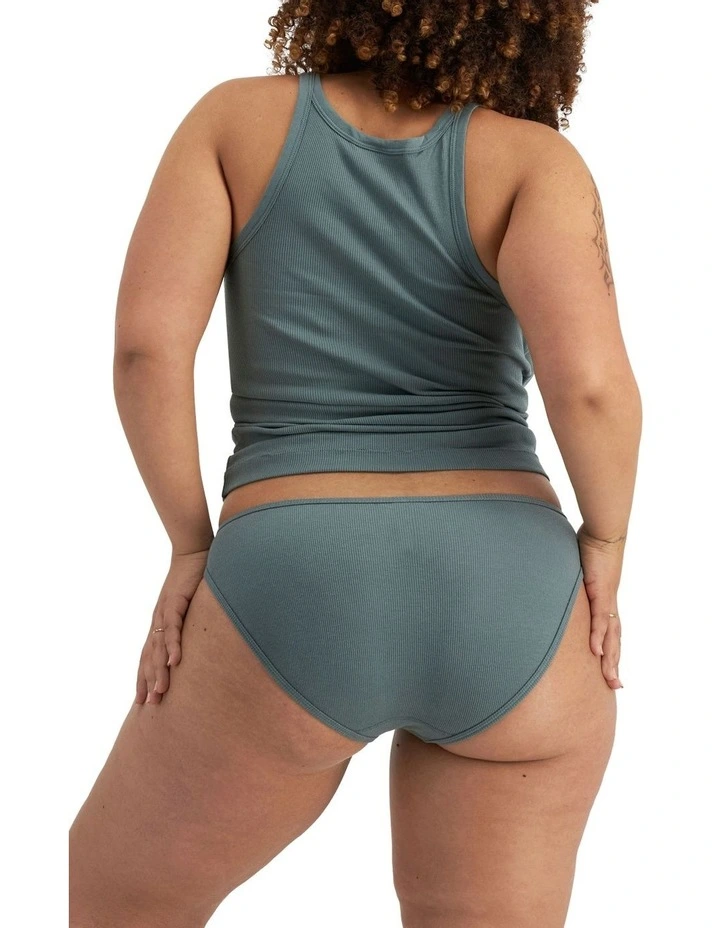 Outlet π Bonds Organics Ribbed π Bikini Brief In Green 𧨠- Image 6