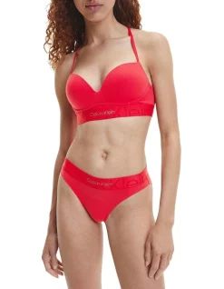Buy ⌛ Calvin Klein Embossed Icon Cotton Holiday 👙 Bikini Brief In Red 👍
