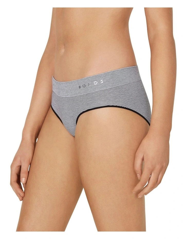 Best deal β Bonds Seamfree Mini Stripe Midi Brief In Black And White π€© - Image 2