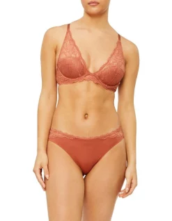 Hot Sale π Calvin Klein Seductive Comfort Lotus Floral π Bikini Brief In Brown π